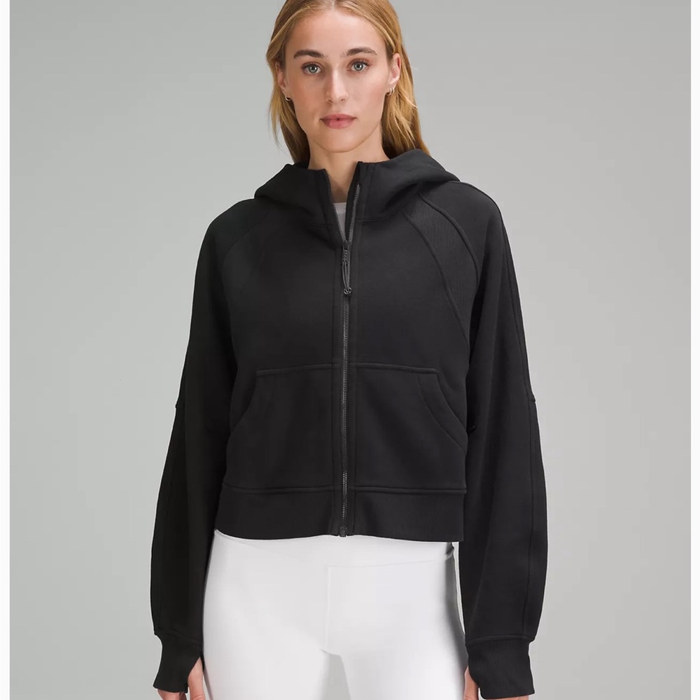 Black Lululemon scuba crop full zip size xs/s